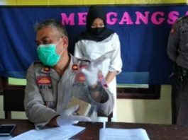 Foto : Kapolsek Mergangsan saat jumpa pers (SuaraJogja.id/Muhammad Ilham Baktora)