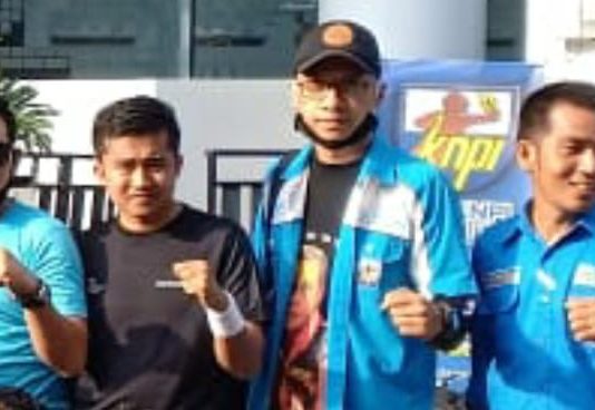 Foto: kiri ke kanan Wendy Tanjung Ketua KNPI Medan Area, Ricky Aldrian Ketua Medan Kota, Simson Sinambela Ketua KNPI Medan Baru dan Amri Tanjung Ketua KNPI Medan Maimun