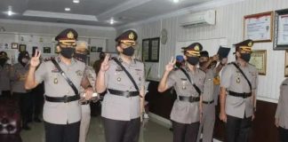 Kapolrestabes Medan, Kombes Pol Riko Sunarko pimpin Sertijab 4 jabatan baru di Polrestabes Medan. (Foto: istimewa)