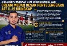 Apresiasi Permohonan Maaf BanBan Running Club, CREAM Medan Desak Penyelenggara AFF U-19 Diungkap
