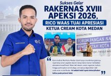 Sukses Gelar Rakernas APEKSI XVIII 2026, Ketua CREAM Kota Medan Apresiasi Kinerja Rico Waas